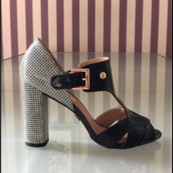 Black & White block heels 36 - Picture 2 of 6